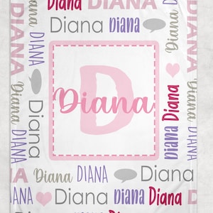 Name Blankets, Personalized Name Blanket, Monogrammed blankets, Custom Name Blanket