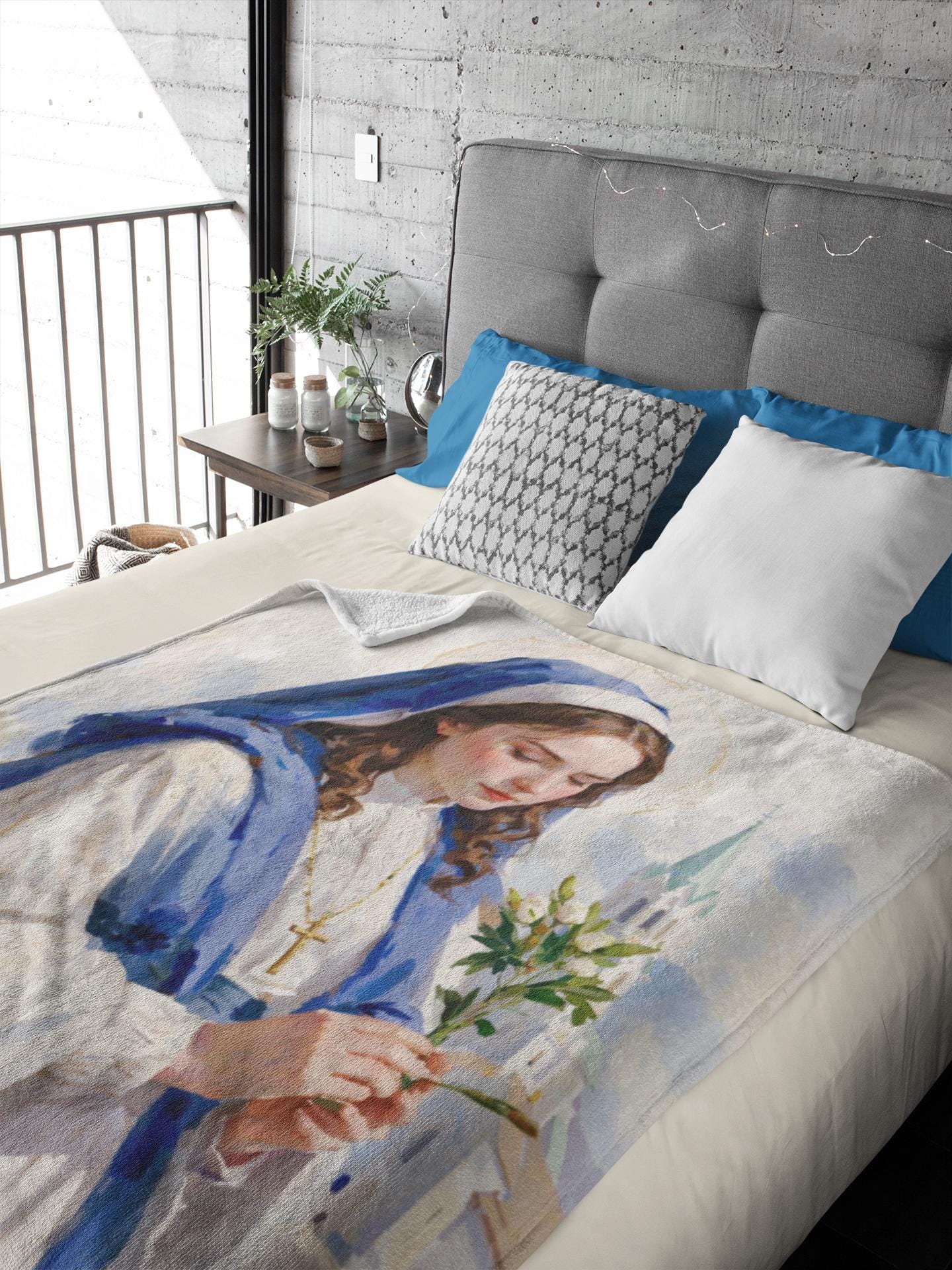 マリアン ブランケット、カトリック ベビー ブランケット、カトリック