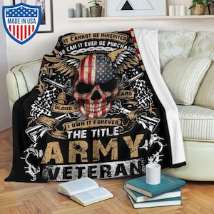 US Army Veteran Blanket Military Veteran Bedding Quilt throw Soldier Bedding quilt American Eagle Gift US Army III Blanket
