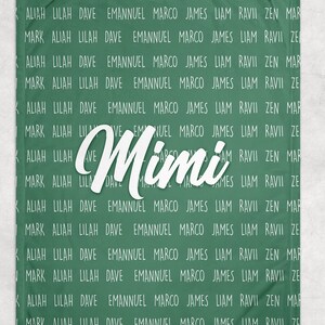 Mimi Gift for Mimi Blanket Christmas Gift for Grandma Gift Personalized Throw Blanket Custom Gift for Grandmother Gift