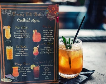 Personalised Cocktail Bar Menu