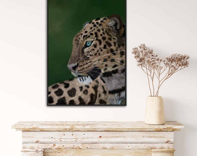Leopard Canvas Painting, Home Decor Gift ideas