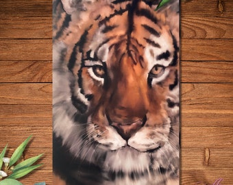 Tiger Painting, Bengal Tiger Canvas and Art Print