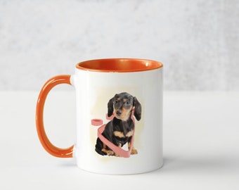 Watercolour Dachshund Dog Mug