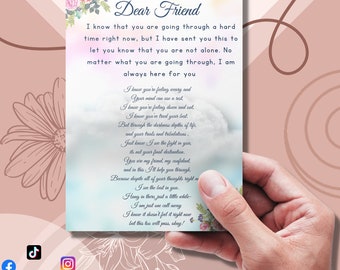 Mental Health Gift, poem for loved one, Letterbox gift, positive affirmations for mental health, thinking of you gift for best friend
