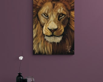 Large Lion Art Print