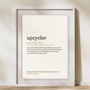 Upcycler-definition | Rolig upcycling-present | Väggkonst för hobbyrum