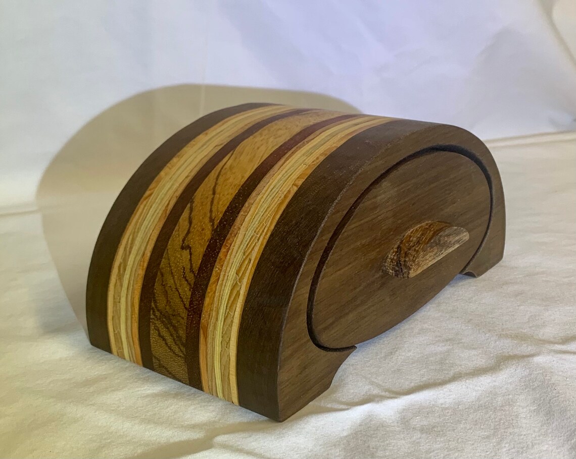 Wooden Bandsaw box St Louis jewelry box office supply box Etsy