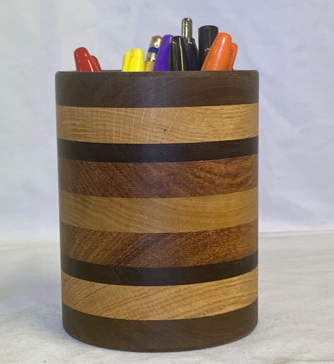 Wood pencil cup office supply desk storage wood cup Etsy