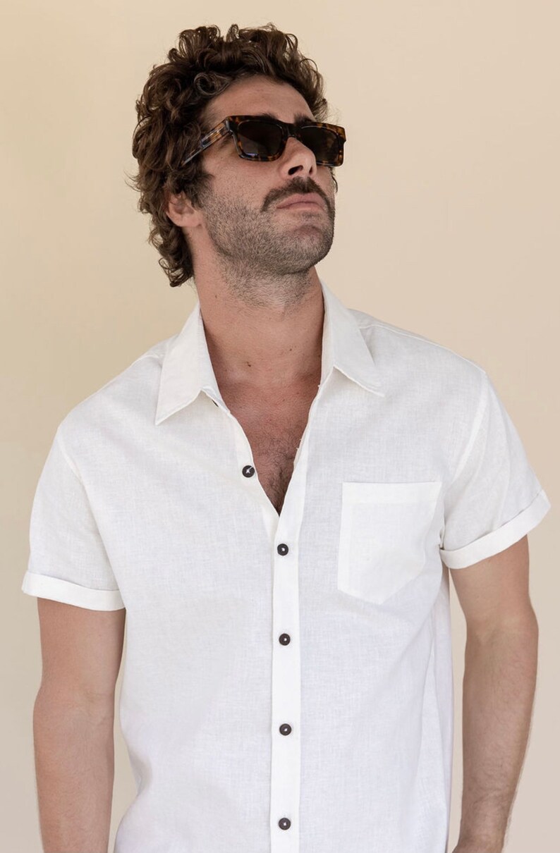 White Hemp Button Down Shirt Kidsofhemp