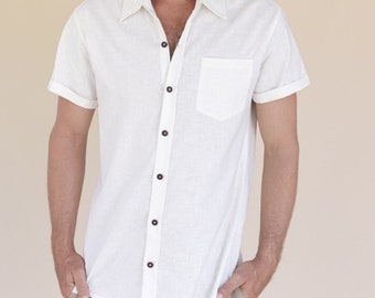 White Hemp Button Down Shirt || Australia's Eco-Friendly & Sustainable Hemp Fashion Label || Socially Conscious Clothing