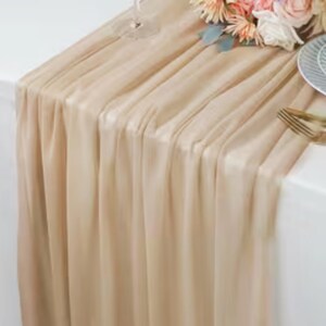 Champagne Boho Wedding Gauze Table Runner Rustic Wedding Centrepiece Chiffon Runner Rustic Table Runner Wedding Decor backdrop 39 colour