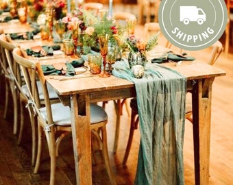 Sage Green Wedding Table Runner Rustic Wedding Centrepiece Chiffon Runner Rustic Table Runner Wedding Decor Aisle Backdrop