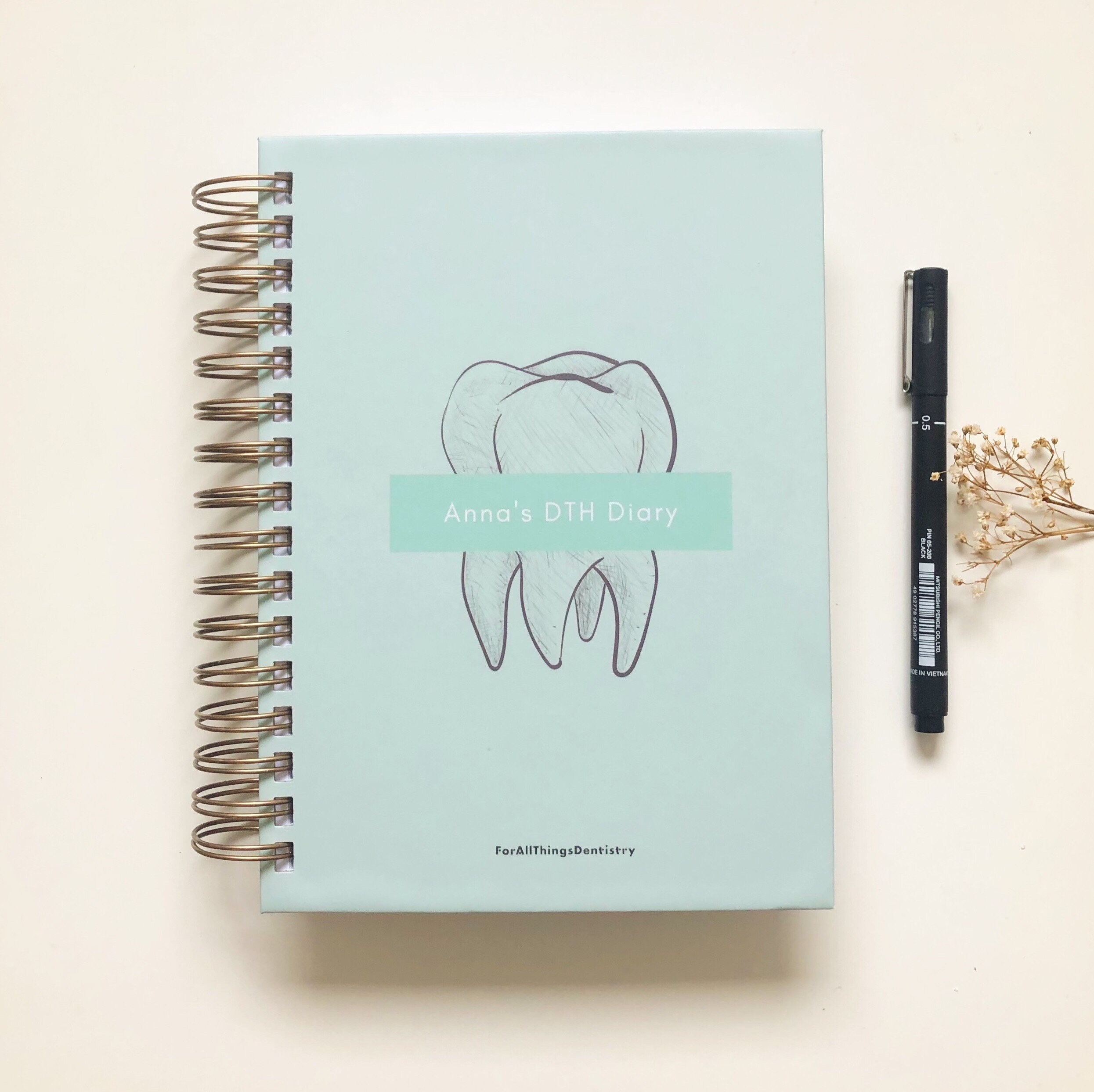 12 Month Dental Diary Personalised A5 Academic Planner For Etsy
