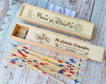 Jeu De Mikado Traditionnel En Bois – The Home Fusion Company – 18 Cm, Boîte De Rangement – Dès 3 Ans