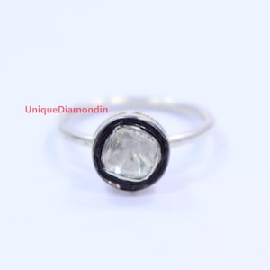 Natural polki Diamond ring, 925 Sterling silver handmade ring, wedding jewelry ring, Gift item ring, anniversary gift jewelry rings,