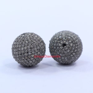 Wholsale price 15mm round ball beads, Natural pave diamond ball beads , 925 sterling silver handmade jewelry diamond jewelry diamond beads,