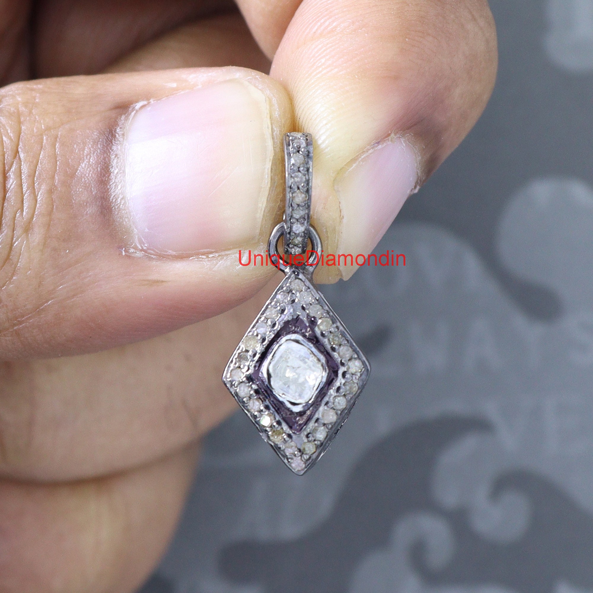 Collier Ancien Tour De Cou – Argent 925 Avec Diamant Polki Et Perle – Fait Main En Inde – Style Vintage