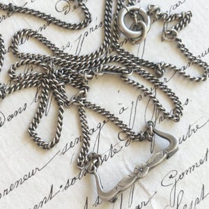 Rare Antique 18&quot; Ladies Sterling Silver Ballou Chain