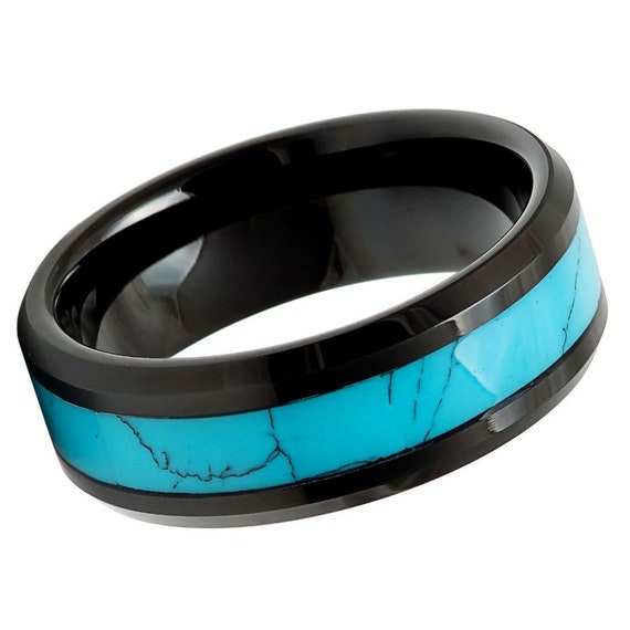 Black marble wedding band deals
