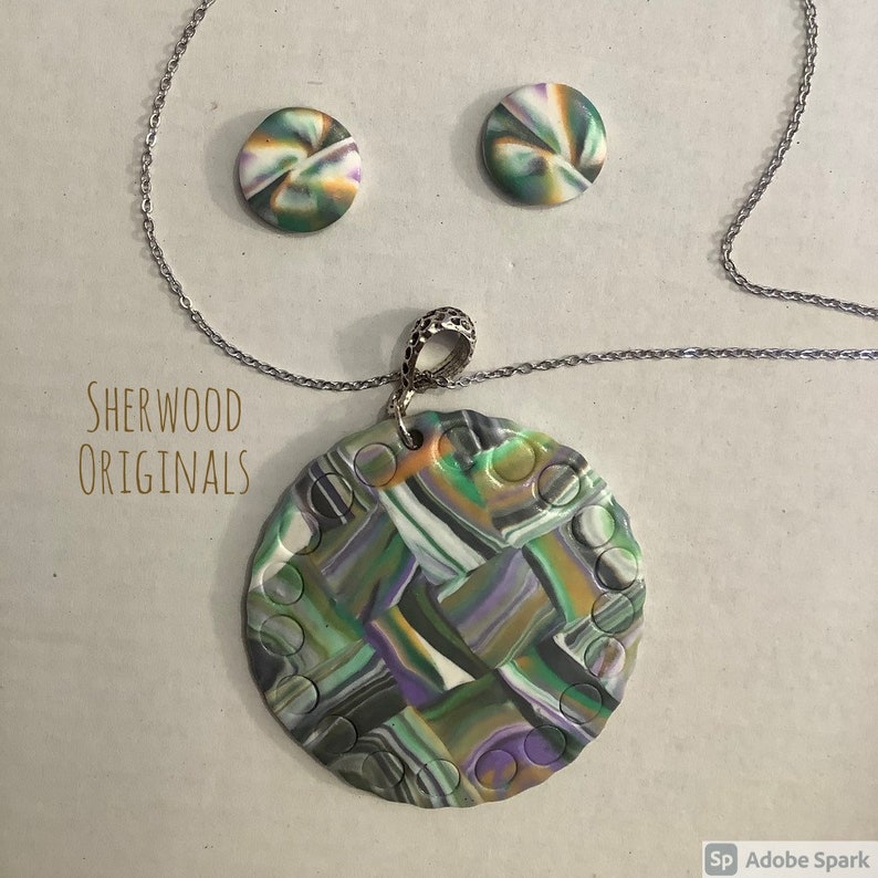 unique earring and pendant set Necklace /& Earrings set Handmade in Sherwood Forest and designed to make a statement Large Gift box inc