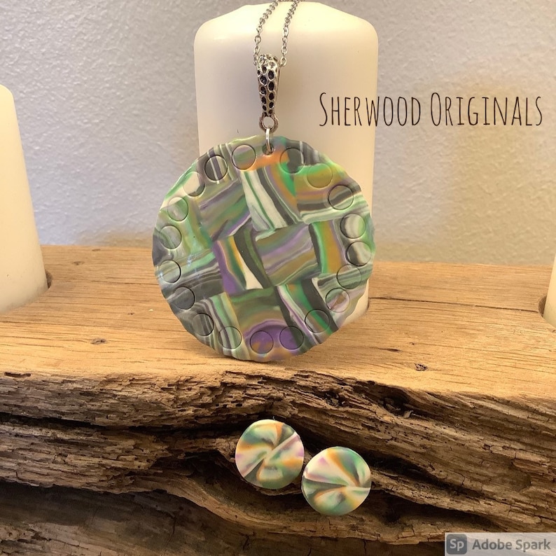 unique earring and pendant set Necklace /& Earrings set Handmade in Sherwood Forest and designed to make a statement Large Gift box inc