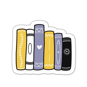Nicht-binärer Bücherstapel Queer Sticker | Bücherwurm | Buchliebhaber Geschenk | Kindle Hülle Aufkleber | Smut Romanze-Leser | Booktok |  Vielfalt