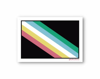 Disability pride flag vinyl sticker | Disability awareness | Chronic Illness sticker | Neurodiversity pride | Mental health awareness