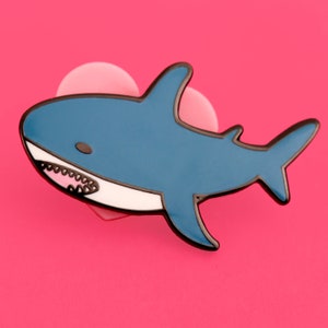 Blahaj pin, shark enamel pin, sea creatures pin, cute shark gifts, cute shark pin