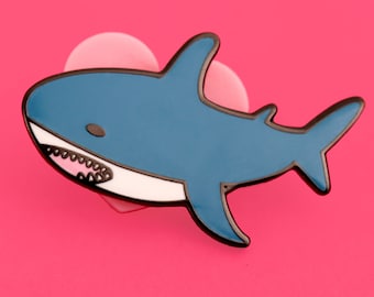 Blahaj pin, shark enamel pin, sea creatures pin, cute shark gifts, cute shark pin