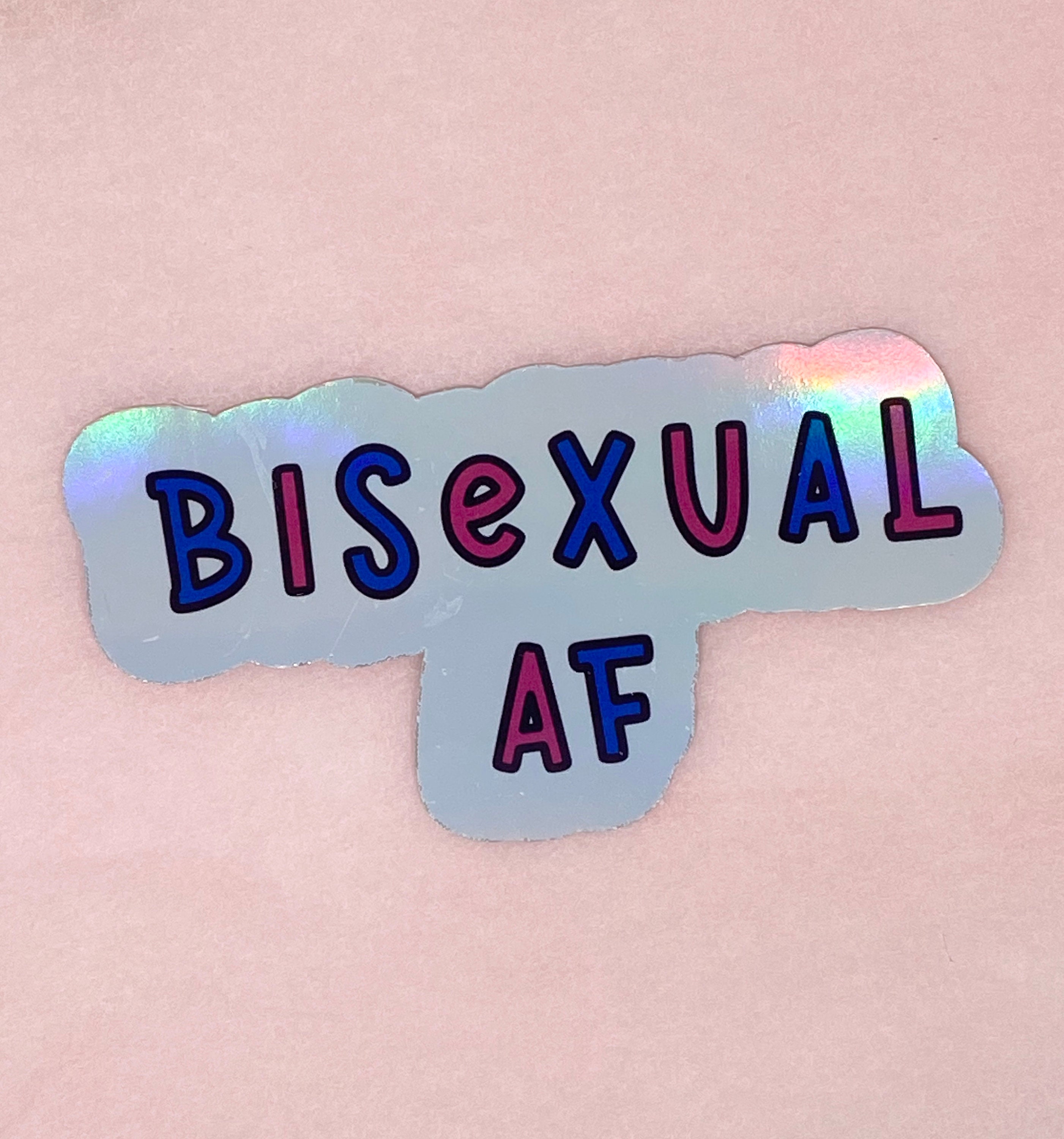 Bisexual Sticker Holographic Vinyl Sticker Lgbtq Stickers - Etsy Hong Kong
