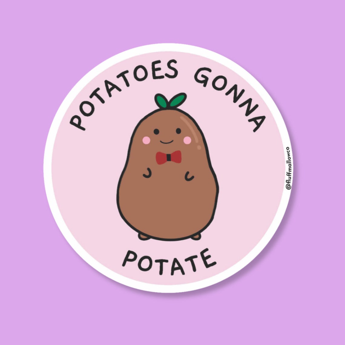 Kawaii Potato Vinyl Sticker | Cute Food Stickers | Plant Lady Gifts ...