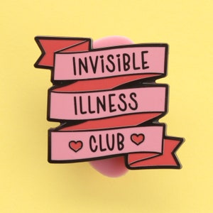 Unsichtbarer Krankheitsclub Emaille Pin, verstecktes Bewusstsein für Behinderung, psychische chronische Krankheit Reversabzeichen, Spoonie, chronisch Kranke, LöffelTheorie