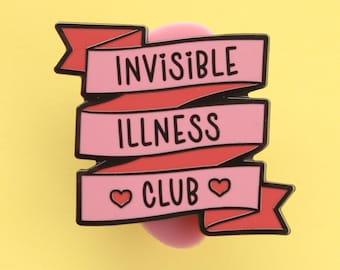 Pin de esmalte del Club de Enfermedades Invisibles, concienciación sobre discapacidades ocultas, insignia de solapa para enfermedades mentales crónicas, "cucharita", enfermo crónico, teoría de la cuchara.