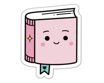 Kawaii book vinyl sticker | bookish merch | book lover gift | Kindle kobo cover sticker | Smut romance Reader | readers gonna read | Booktok