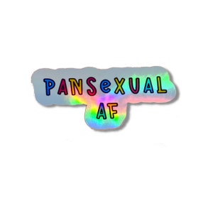 Adesivo pansessuale, adesivo olografico in vinile, adesivi lgbtq, adesivi pride, adesivi queer