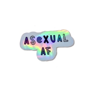 Adesivo asessuale, adesivo in vinile olografico, adesivi lgbtq, adesivi pride, adesivi queer