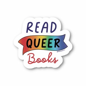 Lire des livres queer sticker vinyle | marchandise livresque | cadeau pour amoureux des livres | Sticker pour couverture Kindle | Lecteur de romance Smut | lecteurs vont lire | Booktok