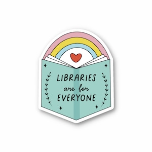 Vinylsticker: bibliotheken voor iedereen | leesbare merchandise|  cadeau lezer lezen | Kindle Kobo-omslagsticker | Smut romantiek Reader | Booktok