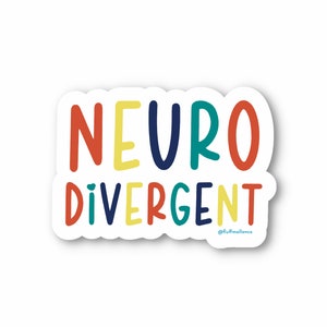 Neurodivergente vinylsticker | Acceptatie autisme bewustzijn | neurodivergentie ocs dyslexie dyspraxie | ADHD autistische neurodiversiteit trots