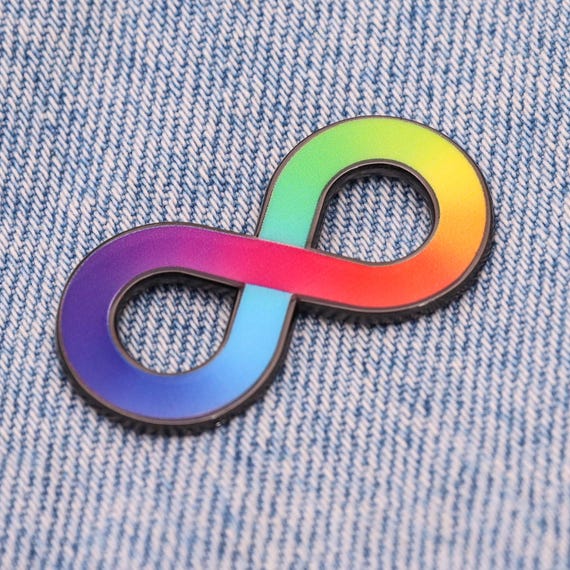 HenoysoHenoyso Rainbow Autistic Pride Pin Neurodiversity Autism Infinity Lapel Pin Bulk Celebrate Neurodiversity Autism Acceptance Neurodivergent