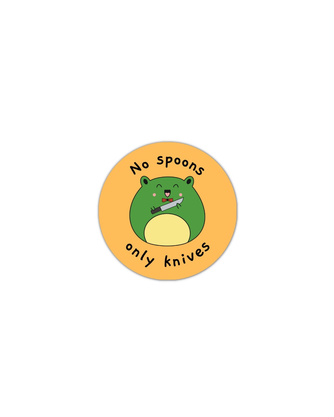 No Spoons Only Knives Vinyl Sticker Spoonie Awareness Etsy