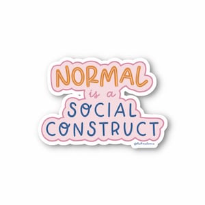 Sticker normal social | handicap neurodiversité fierté | anxiété TDAH acceptation de l'autisme | Cadeaux homosexuels LGBTQ+