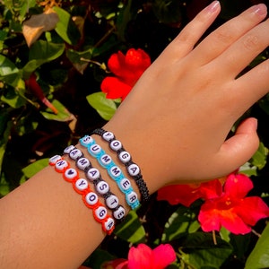 Custom Word Bracelet, Customizable Friendship Bracelet, Customizable Waterproof Bracelet, Personalized Friendship Bracelet, Boho Bracelet