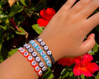 Custom Word Bracelet, Customizable Friendship Bracelet, Customizable Waterproof Bracelet, Personalized Friendship Bracelet, Boho Bracelet