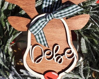 Personalized Reindeer Ornament