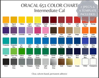 pdf oracal 651 color chart