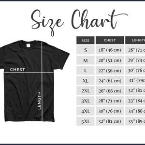 Gildan 5000 Size Chart Inch & Cm, Metric Size Guide, G500 Size Table - Etsy