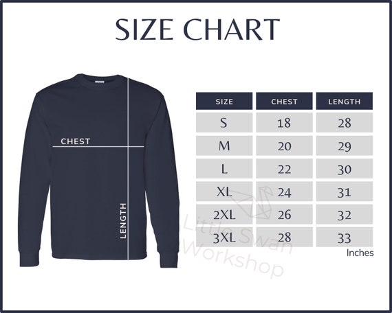 Gildan Size Chart - Gildan Youth Size Chart