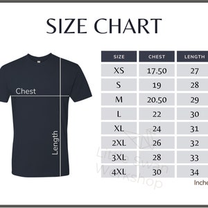 Next Level 3600 Size Chart Next Level 3600 Unisex Crew Size Table Next ...